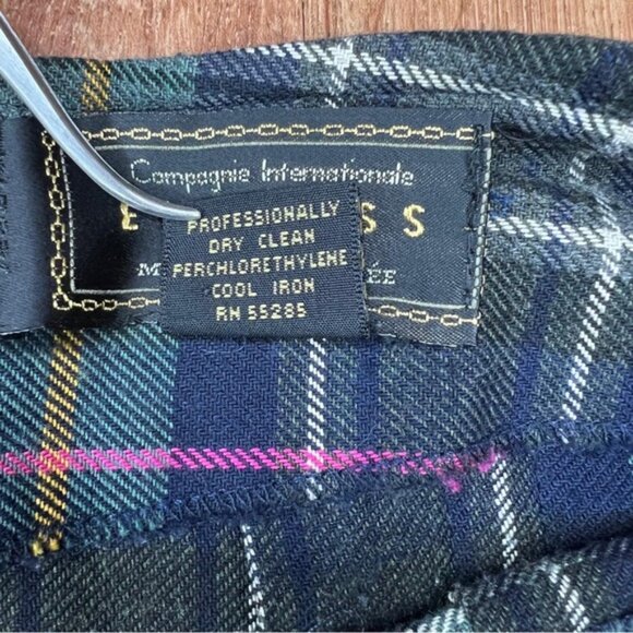 EXPRESS MADE IN ITALY 🇮🇹 VINTAGE Plaid Pleated Mini Skirt Size 3/4 - Picture 8 of 8
